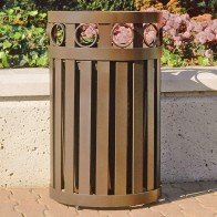 steel litter receptacle