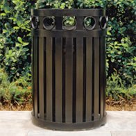 steel litter receptacle
