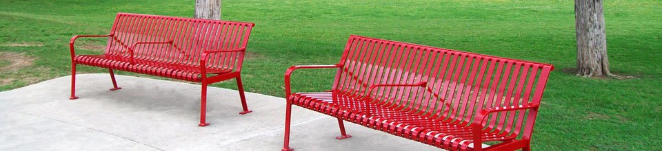 recycled steel bench