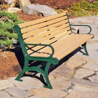 bench with ductile iron end frames