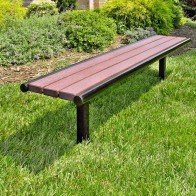 recycled plastic backless bench
