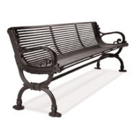 bench with ductile iron end frames