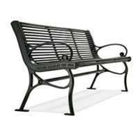 horizontal steel rod bench