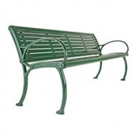 bench with ductile iron end frames