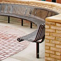curved steel bench
