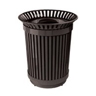 recycled steel litter receptacle