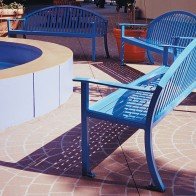 recycled steel bench