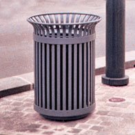 steel litter receptacle