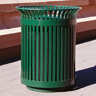 recycled steel litter receptacle