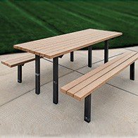 recycled plastic table