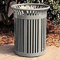 recycled steel litter receptacle
