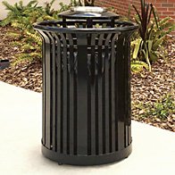 recycled steel litter receptacle
