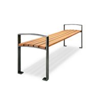 backless wood bench