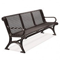 bench with ductile iron end frames