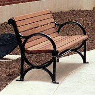 bench with ductile iron end frames