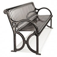 bench with ductile iron end frames