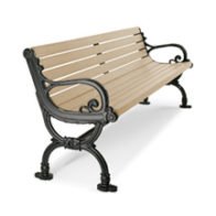bench with ductile iron end frames