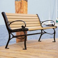 bench with ductile iron end frames