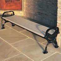 bench with ductile iron end frames