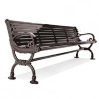 bench with ductile iron end frames