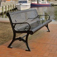 bench with ductile iron end frames