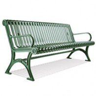 bench with ductile iron end frames