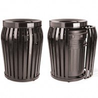 recycled steel litter receptacle