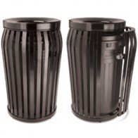 recycled steel litter receptacle